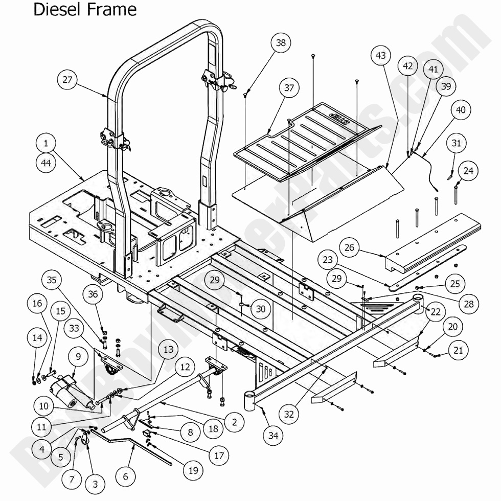 2017 Diesel - 1500cc Frame & Deck Lift